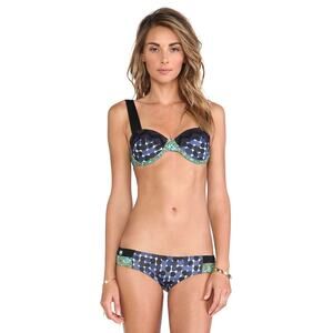 Maaji Bikini Top Swim Bralette Underwire Tropical Colorful Size Small